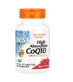 DOCTOR'S BEST koenzīms Q10 400 mg ar piperīnu BioPerine – vegāns 60 kapsulas