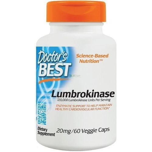 DOCTOR'S BEST Lumbrokināze – Lumbrokināze 20 mg 60 kapsulas