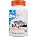 DOCTOR'S BEST L-Argininas su ilgalaikiu ir greitu atpalaidavimu 500 mg 120 tablečių
