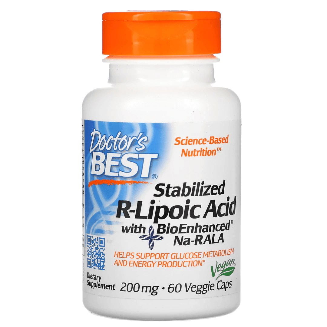 DOCTOR'S BEST stabilizēta R-liposkābe 200 mg 60 kapsulas