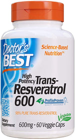 DOCTOR'S BEST trans-resveratrols 600 mg 60 kapsulas