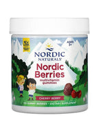 NORDIC NATURALS Nordic Berries vyšnių ir uogu garšas želejas 120 tabletes