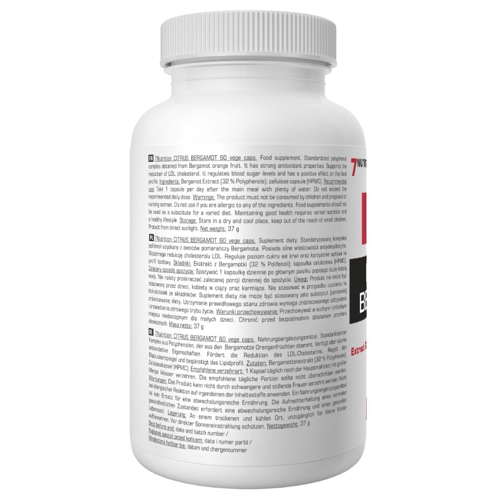 7Nutrition Bergamotes 500 mg – 60 kapsulas