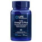 Life Extension Super Omega-3 Plus EPA/DHA ar sezama lignāniem, olīvu ekstraktu, krila eļļu un astaksantīnu ES 120 kapsulas