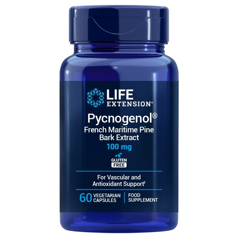 Life Extension Pycnogenol prancūzų pajūrio pušies žievės ekstraktas 100 mg ES 60 kapsulu