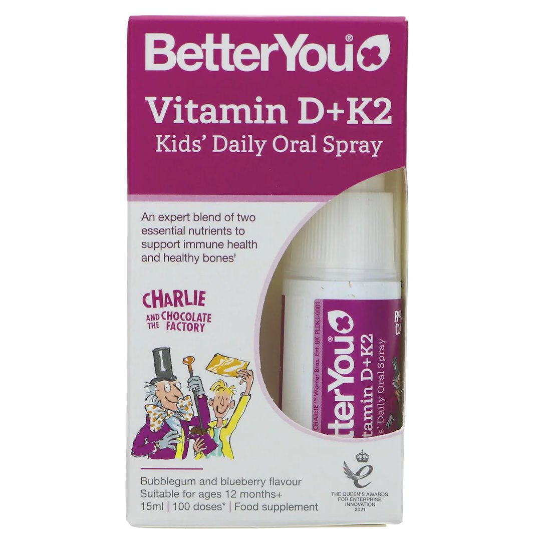 BETTERYOU Vitamin D+K2 Kids - D3 + K2 vitamīns bērniem izsmidzināmā veidā 15 ml