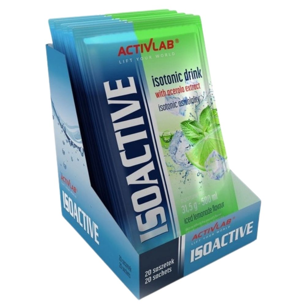 Activlab Isoactive funkcionāls izotonisks dzēriens ar acerolu, saldēta limonāde - 20 paciņas