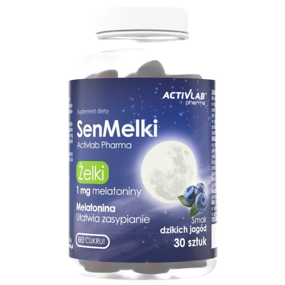 Activlab Pharma SenMelki Żelki z melatoniną, miško uogos - 30 gelių - Magnis.lt