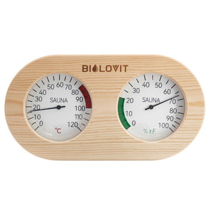 Bilovit priežu pirts termometrs ar higrometru
