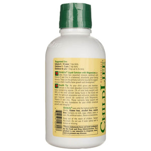 ChildLife šķidrais kalcijs ar magniju, dabīgais apelsīnu aromāts - 473 ml