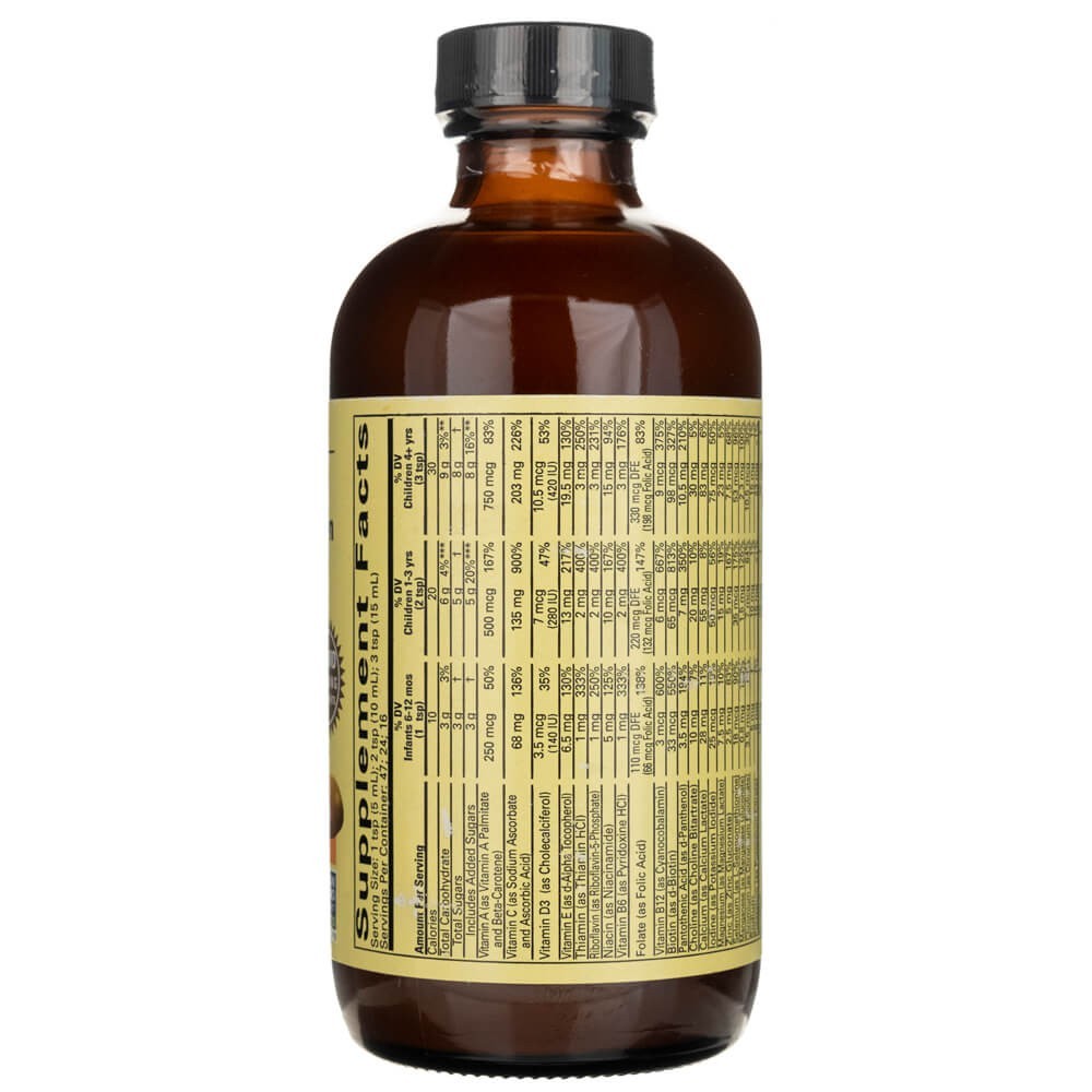 ChildLife Multi Vitamin & Minerāls, dabīgs apelsīnu un mango garšas - 237 ml