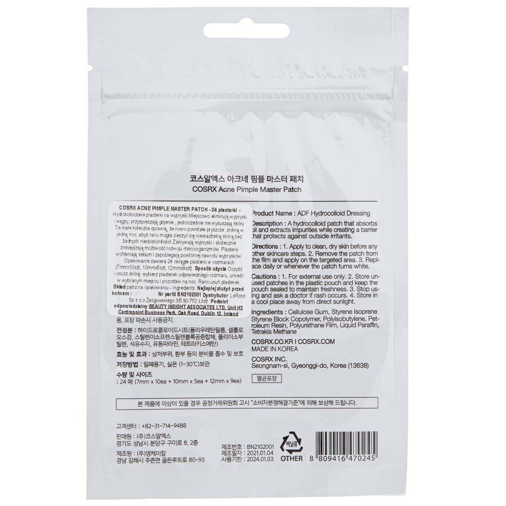 COSRX Acne Pimple Master plāksteri - 24 plāksteri
