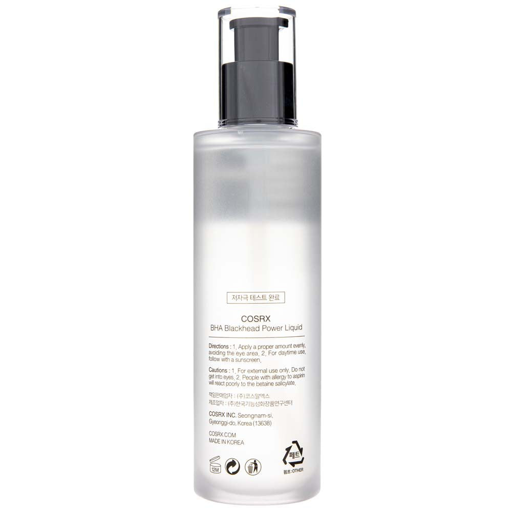 COSRX BHA Blackhead Power šķīdums pret pinnēm ar dabīgo BHA skābi – 100 ml