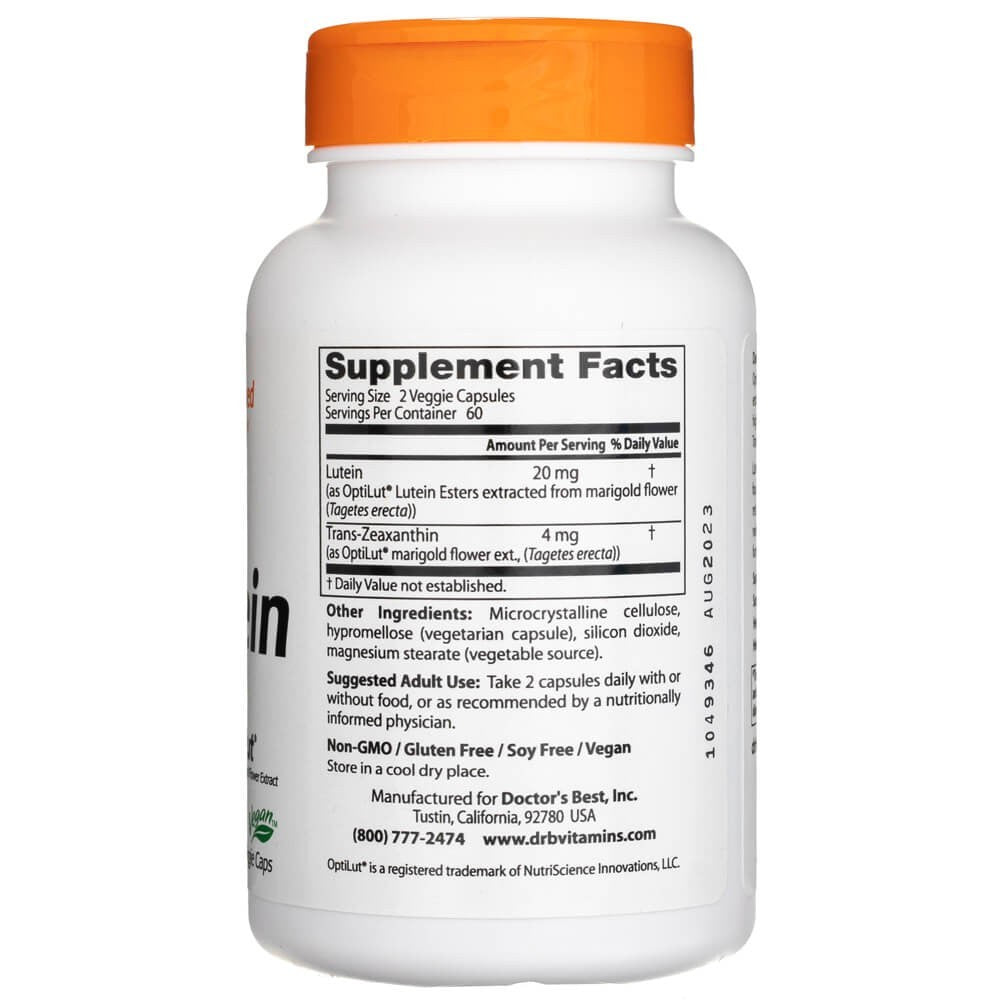 Doctor's Best luteīns no OptiLut - 120 kapsulas