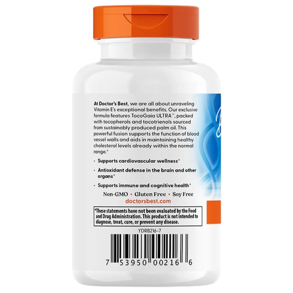Doctor's Best E vitamīns, tokotrienoli 50 mg - 60 kapsulas