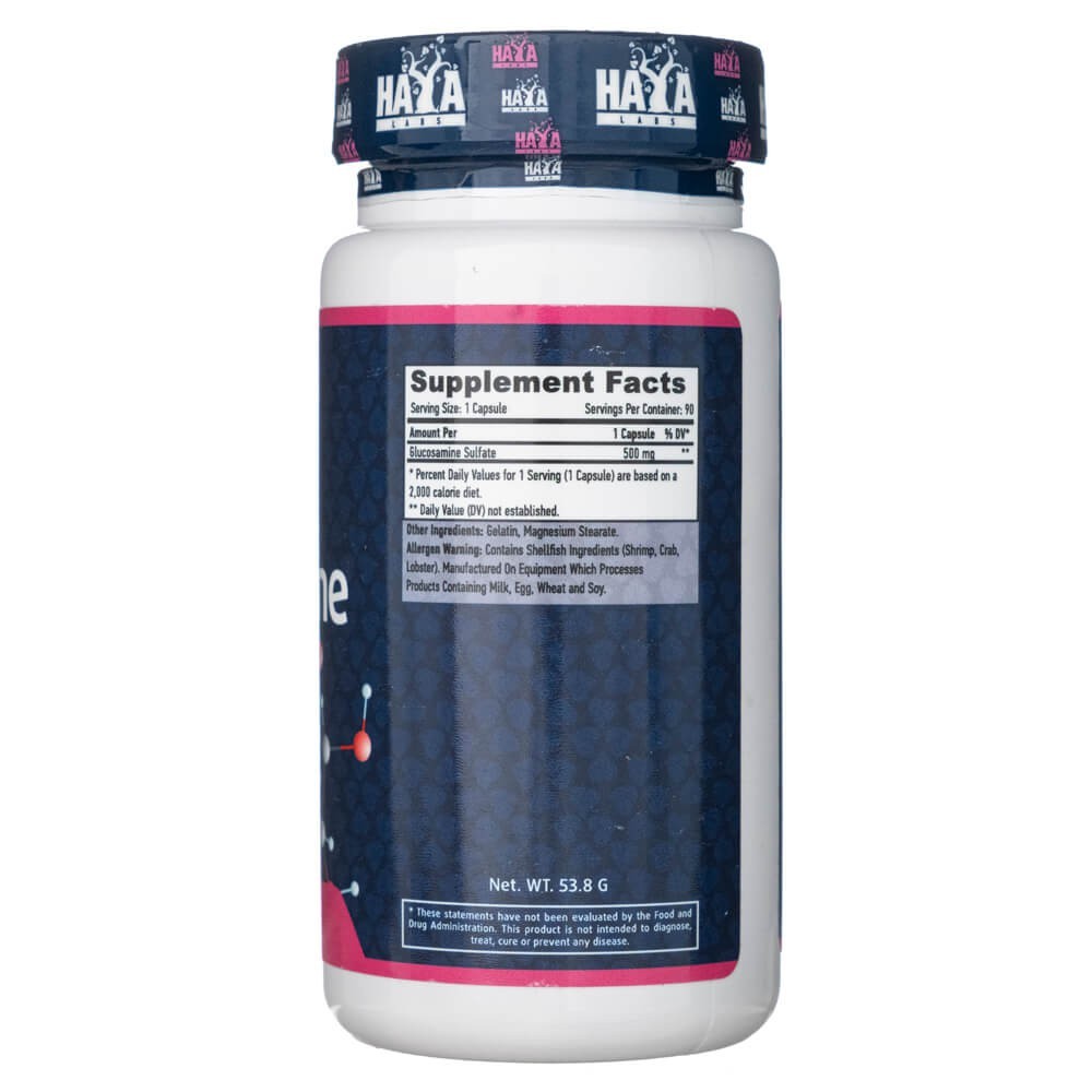 Haya Labs glikozamīna sulfāts 500 mg - 90 kapsulas