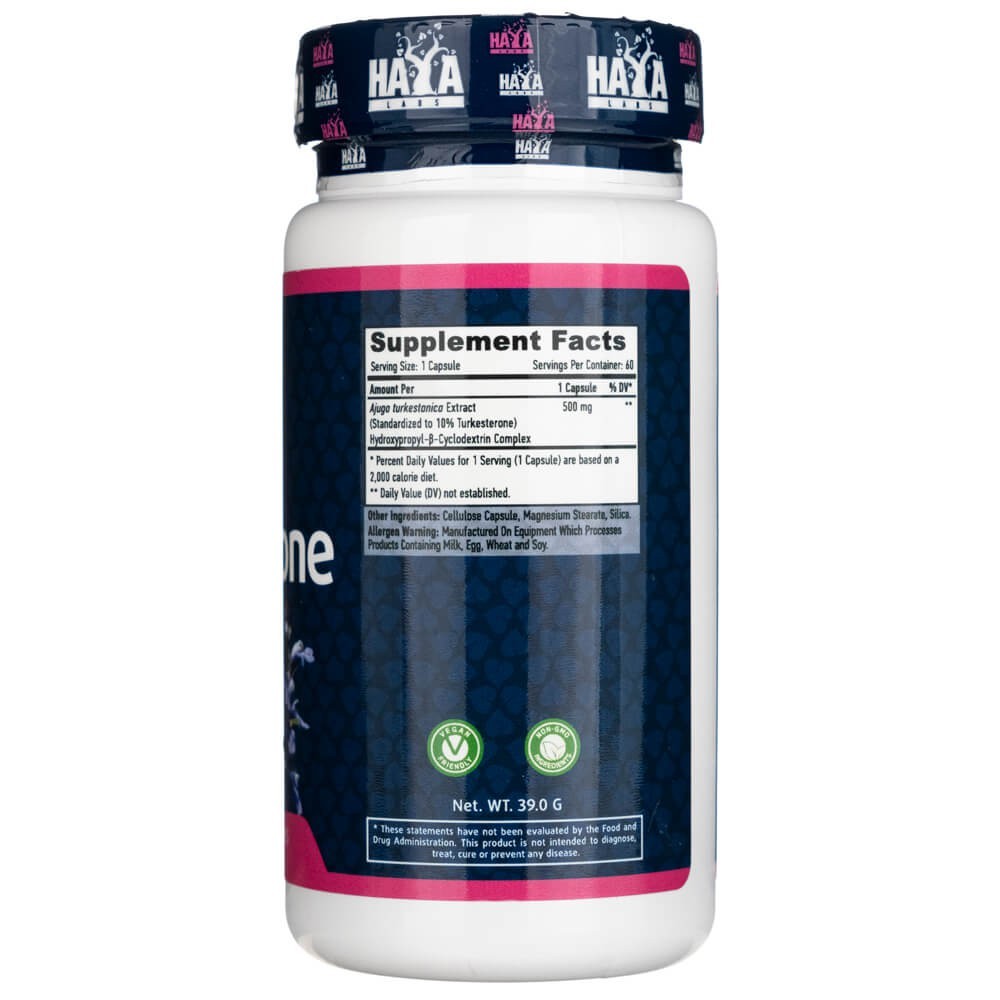 Haya Labs Turkesterons 500 mg - 60 kapsulas
