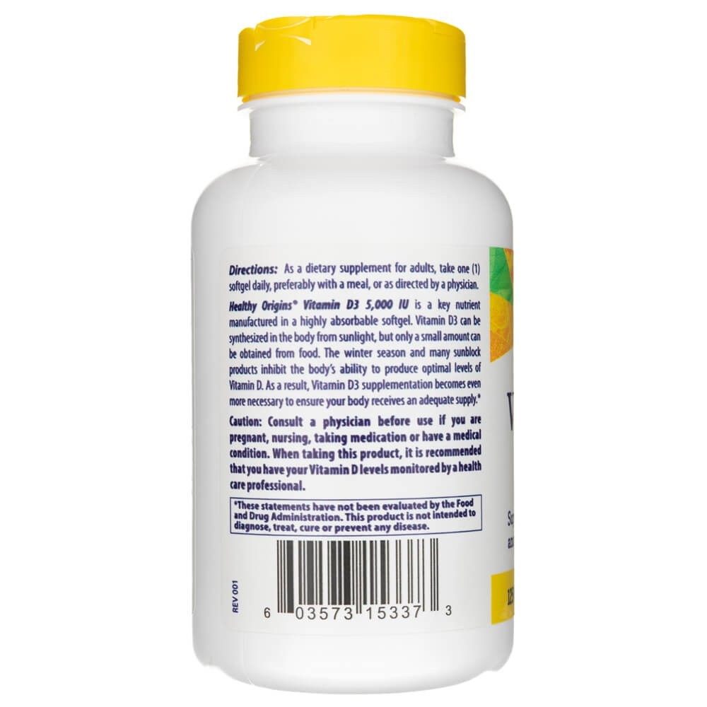 Sveikos kilmės vitaminas D3 5000 TV - 360 minkštųjų gelių - Magnis.lt