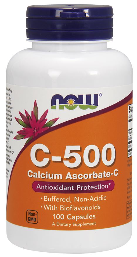 Vitamin C-500 Calcium Ascorbate-C - 100 caps - NOW Foods
