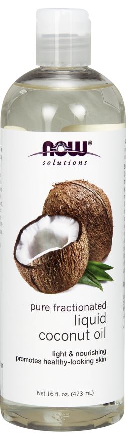 Coconut Oil, Liquid Pure Fractionated - 473 ml. - NOW Foods
