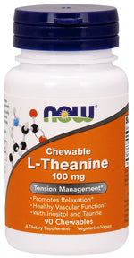 L-Theanine with Inositol and Taurine, 100mg - 90 chewables - NOW Foods