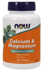 Calcium & Magnesium - 100 tablets - NOW Foods