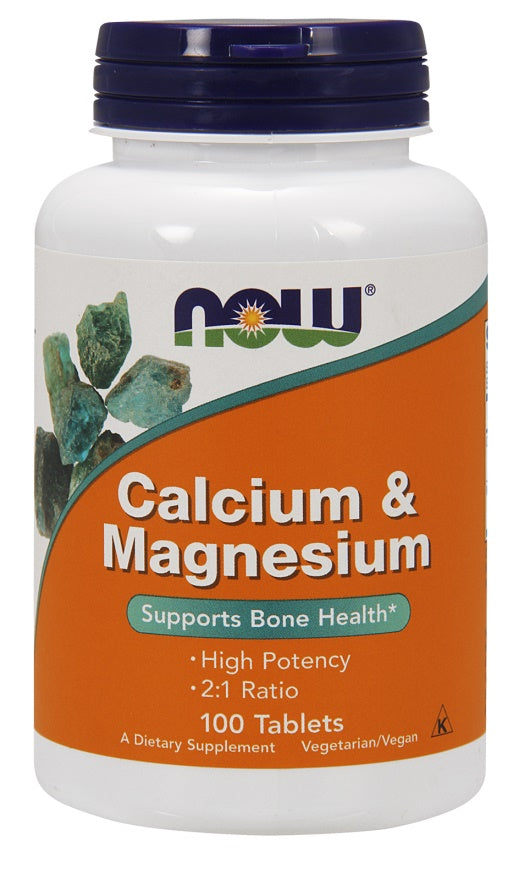 Calcium & Magnesium - 100 tablets - NOW Foods