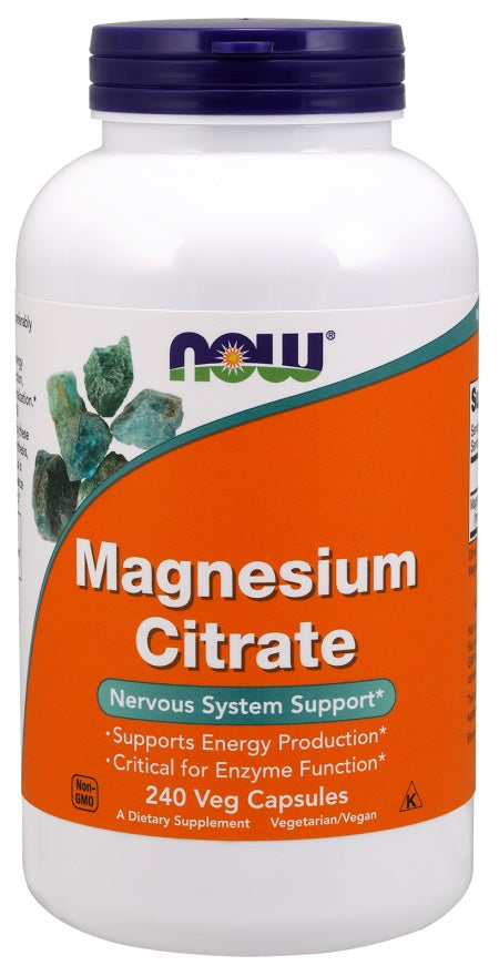 Magnesium Citrate, 400mg - 240 vcaps - NOW Foods