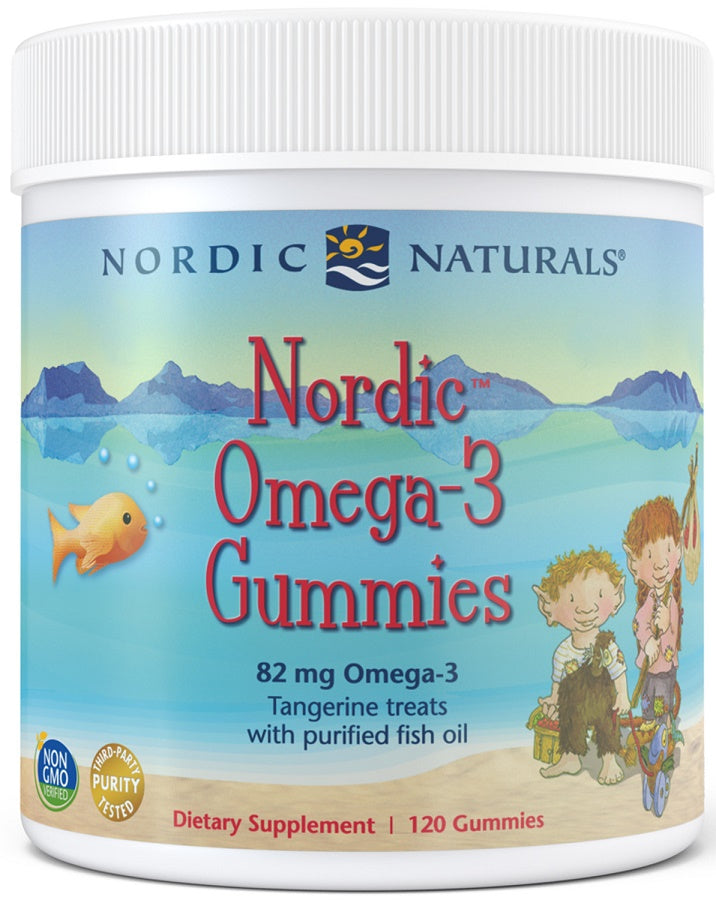 Nordic Omega-3 Gummies, 82mg Tangerine Treats - 120 gummies - Nordic Naturals