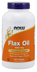 Flax Oil, 1000mg - 250 softgels - NOW Foods