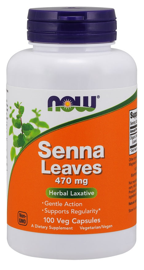 Senna Leaves, 470mg - 100 vcaps - NOW Foods