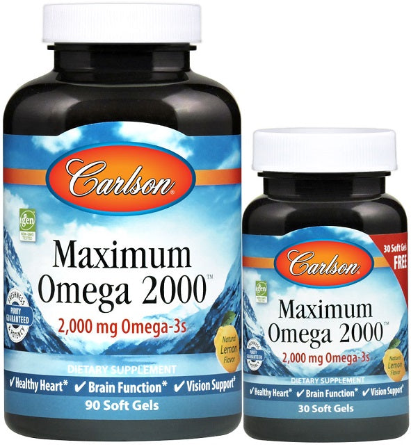Maximum Omega 2000 - 90 + 30 softgels - Carlson Labs