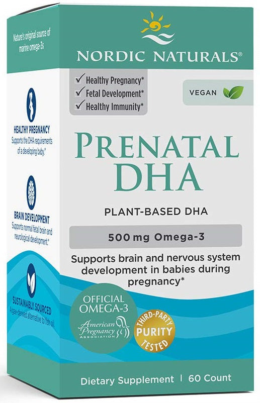Prenatal DHA Vegan, 500mg - 60 softgels - Nordic Naturals
