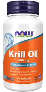 Krill Oil, 500mg - 60 softgels - NOW Foods