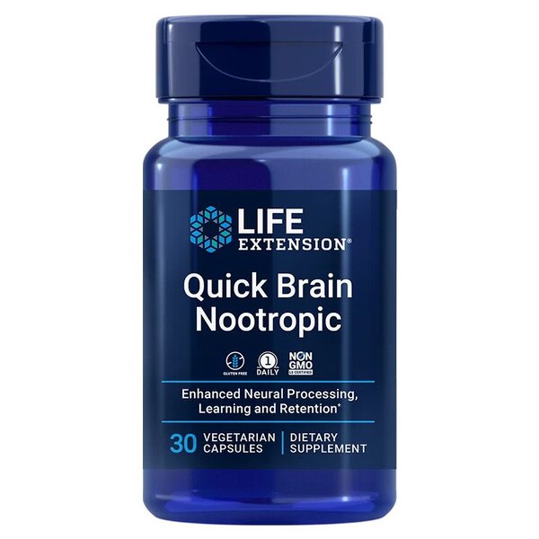 Quick Brain Nootropic - 30 vcaps - Life Extension