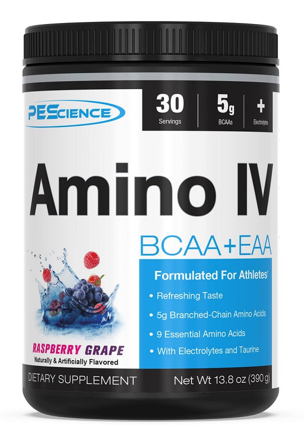 Amino IV, Raspberry Grape - 390 grams - PEScience
