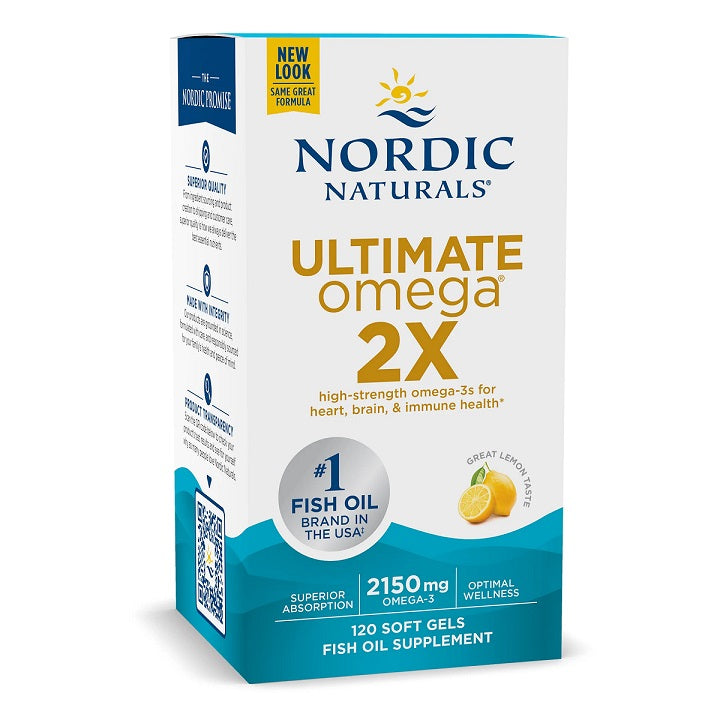 Ultimate Omega 2X, 2150mg Lemon (EAN 768990021527) - 120 softgels - Nordic Naturals