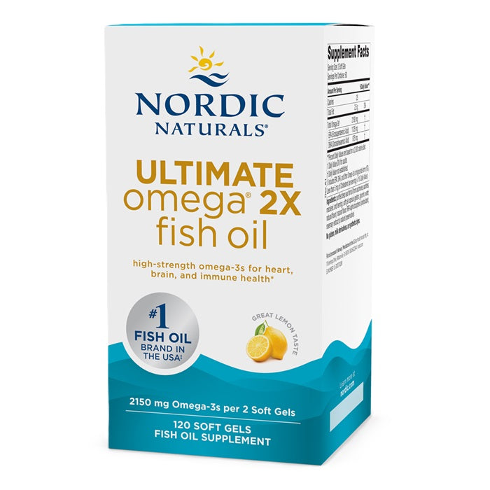 Ultimate Omega 2X, 2150mg Lemon (EAN 768990891052) - 120 softgels - Nordic Naturals