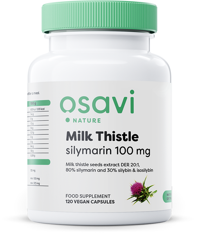 Milk Thistle, Silymarin 100mg - 120 vegan caps - Osavi