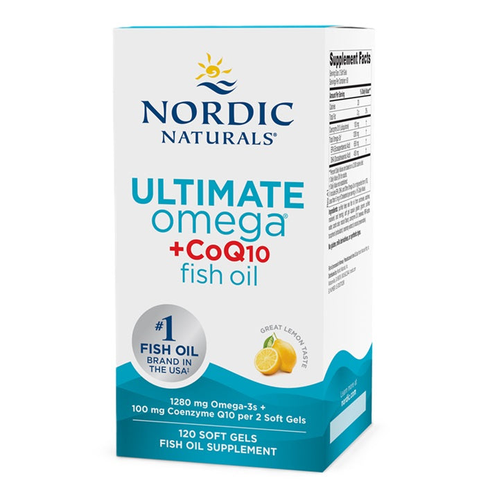 Ultimate Omega + CoQ10, 1280mg Lemon - 120 softgels - Nordic Naturals
