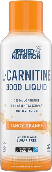 L-Carnitine Liquid 3000, Tangy Orange (EAN 634158743436) - 480 ml. - Applied Nutrition