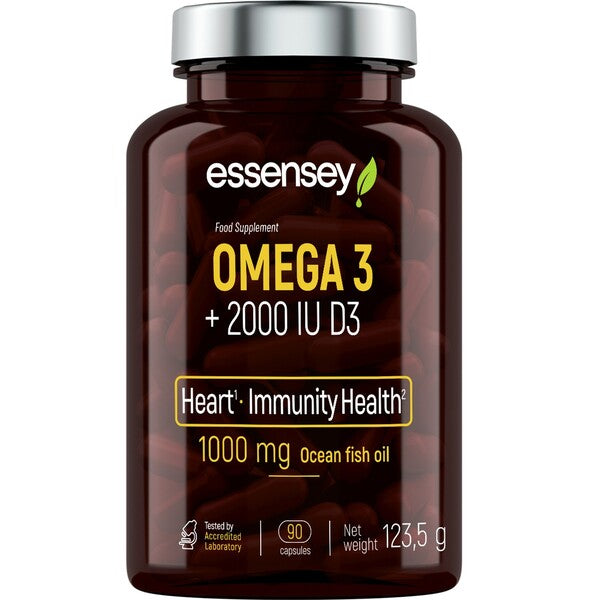 Omega 3 + 2000IU D3 - 90 caps - Essensey
