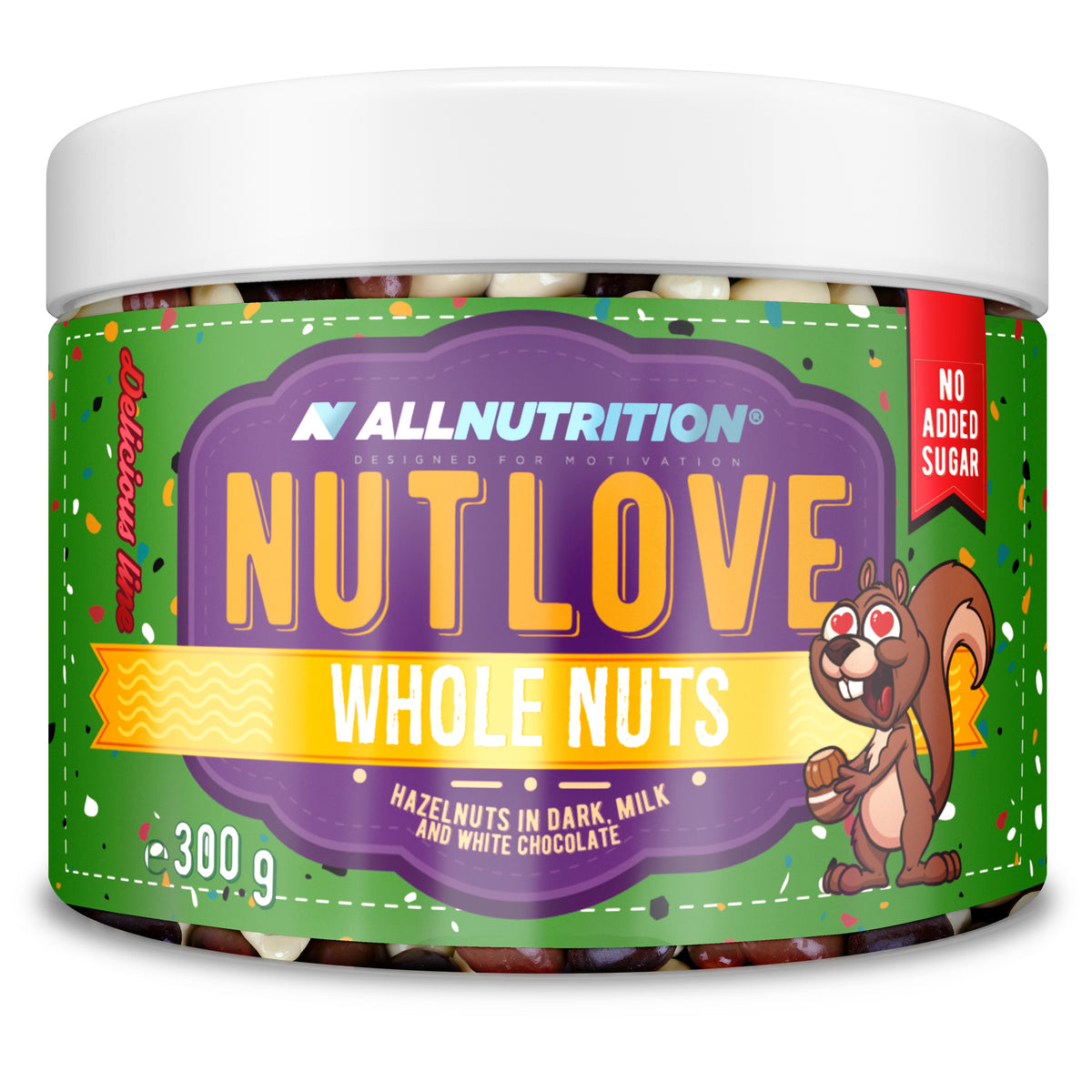 Nutlove Whole Nuts, Hazelnuts in Dark Milk and White Chocolate - 300 grams - Allnutrition