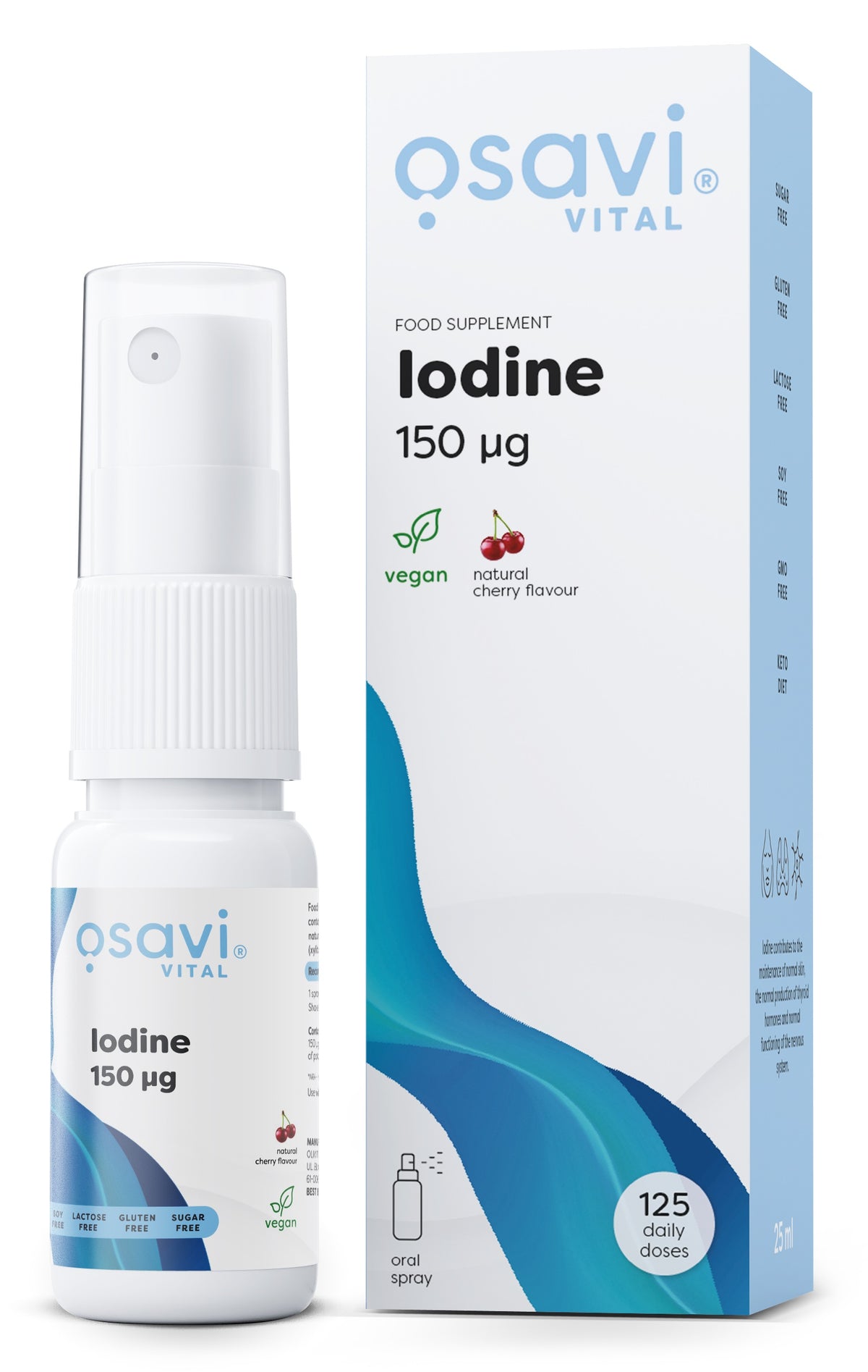 Iodine Oral Spray, 150mcg (Cherry) - 25 ml. - Osavi