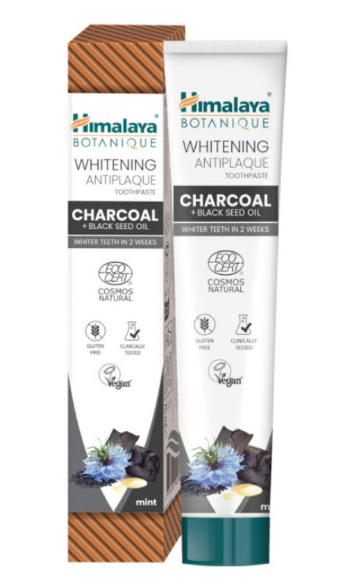 Whitening Antiplaque Toothpaste Charcoal + Black Seed Oil, Mint - 75ml. - Himalaya
