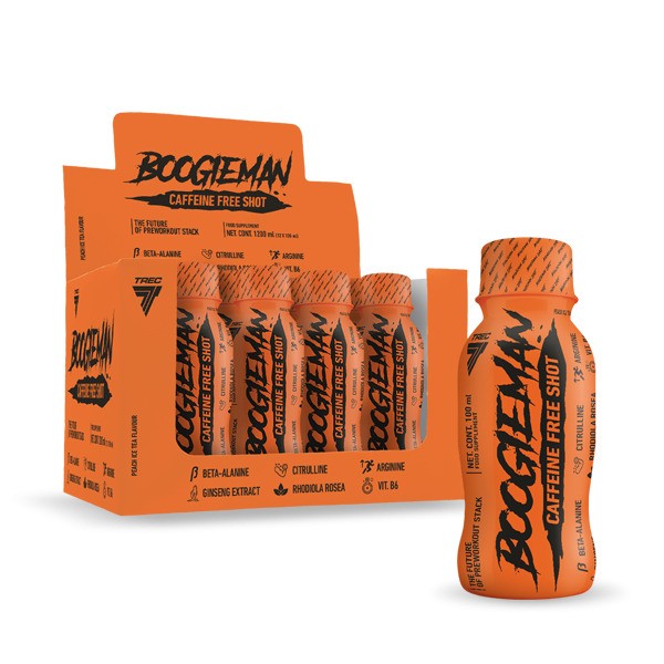 BoogieMan Shot, Peach Ice Tea - 12 x 100 ml. - Trec Nutrition