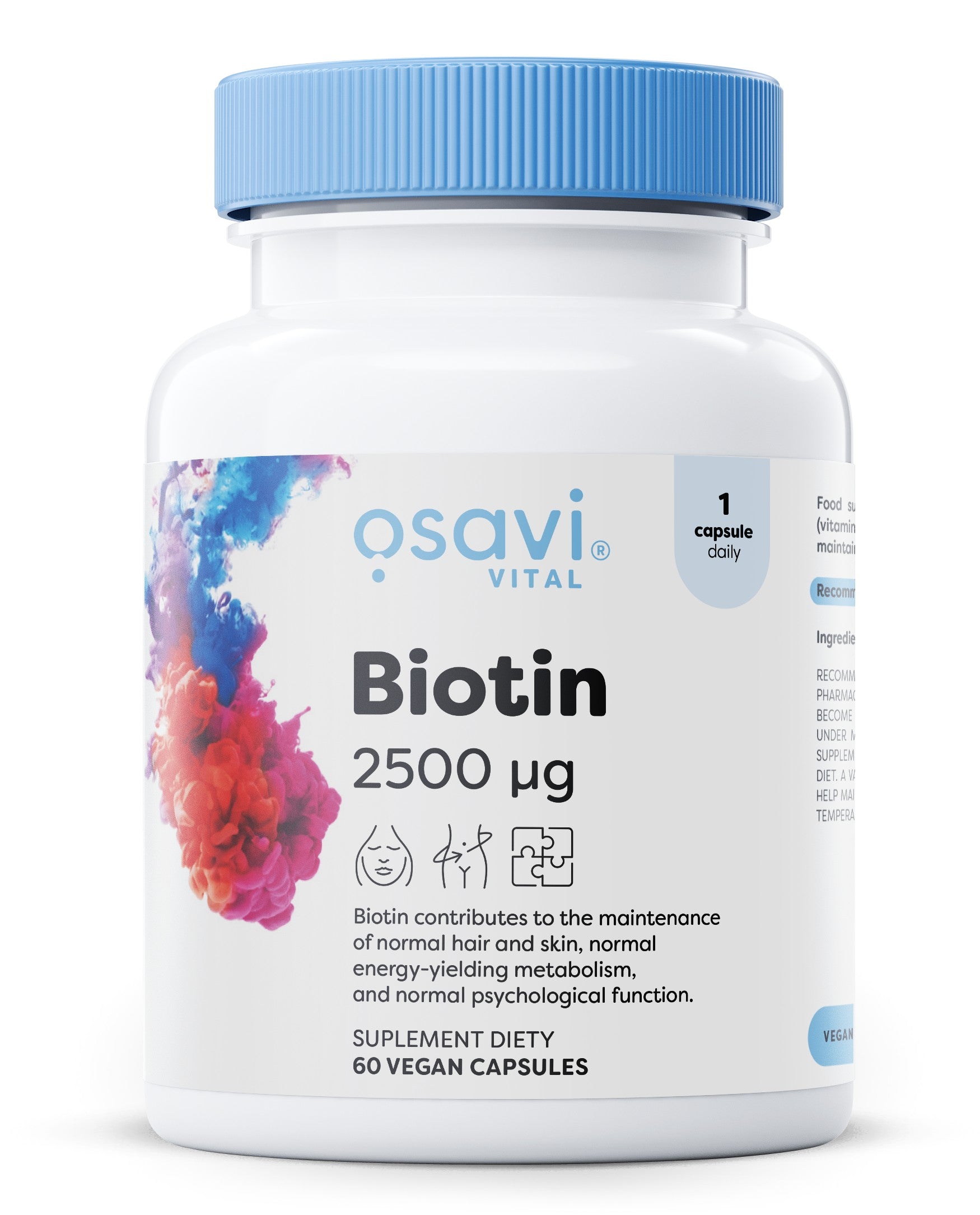Biotin, 2500mcg - 60 vegan caps - Osavi