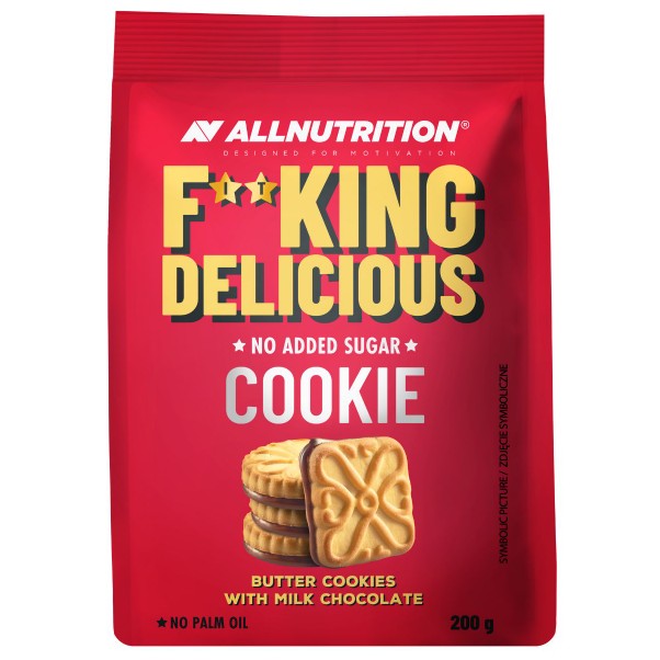 Fitking Delicious Cookie, Butter Cookies with Milk Chocolate - 200 grams - Allnutrition