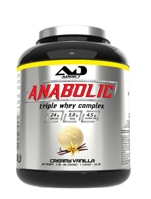 Anabolic Triple Whey Complex, Creamy Vanilla - 2000 grams - Addict Sport Nutrition
