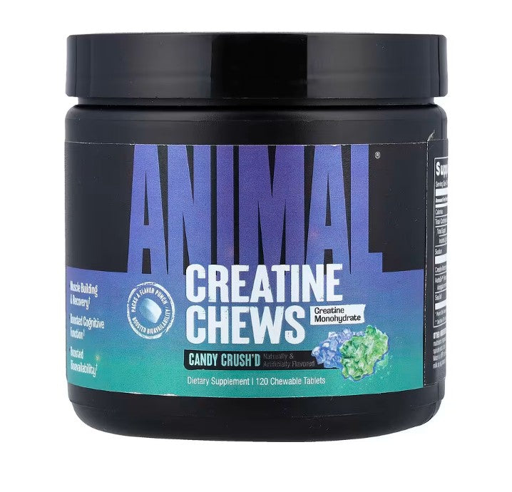Animal Creatine Chews, Candy Crush'd - 120 chewable tablets - Animal